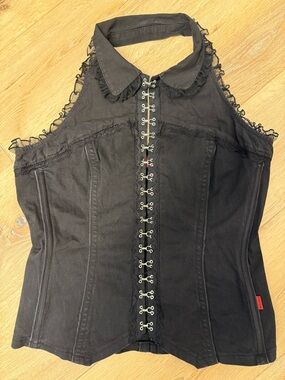 Tripp NYC vintage Corset vest Top emo goth Y2K XL